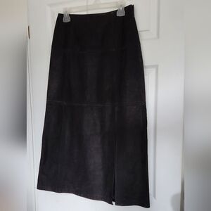 Linda Allard Ellen Tracy leather skirt